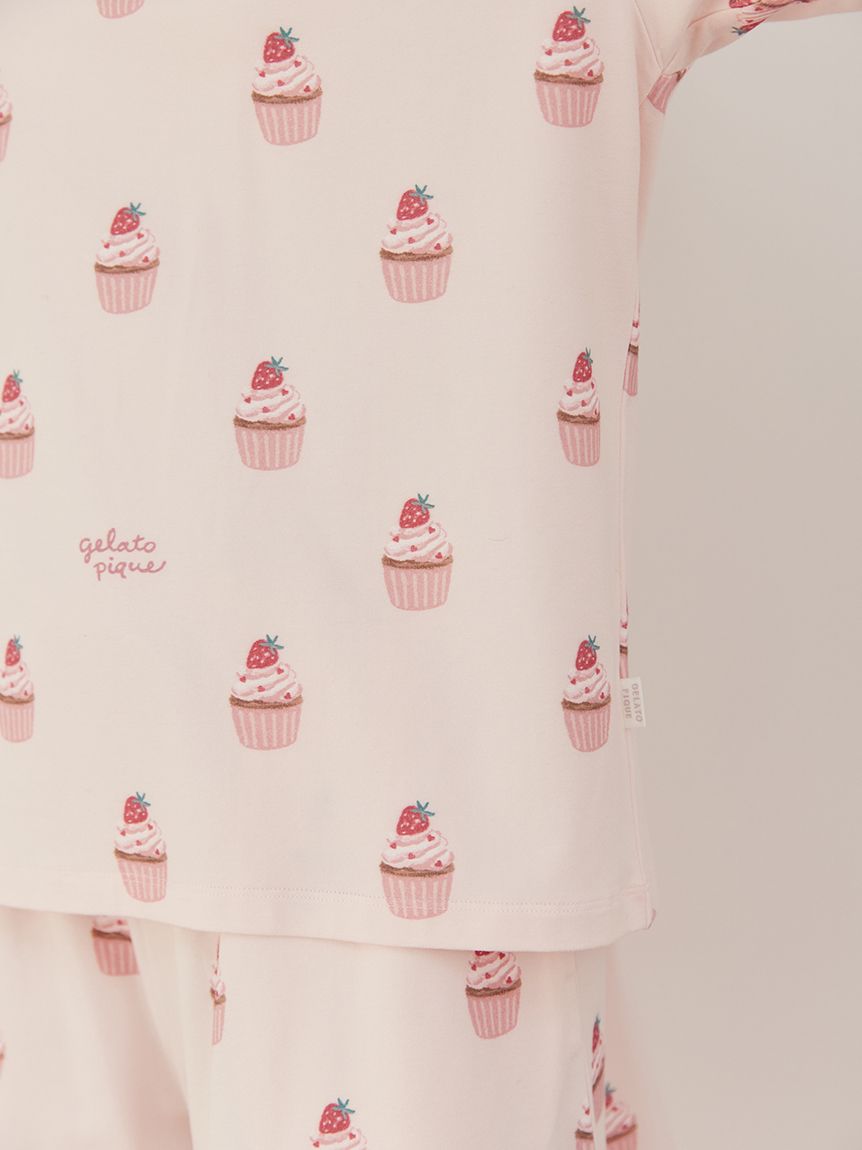 カップケーキ柄Tシャツ(カットソー・Tシャツ)｜ルームウェア・パジャマ