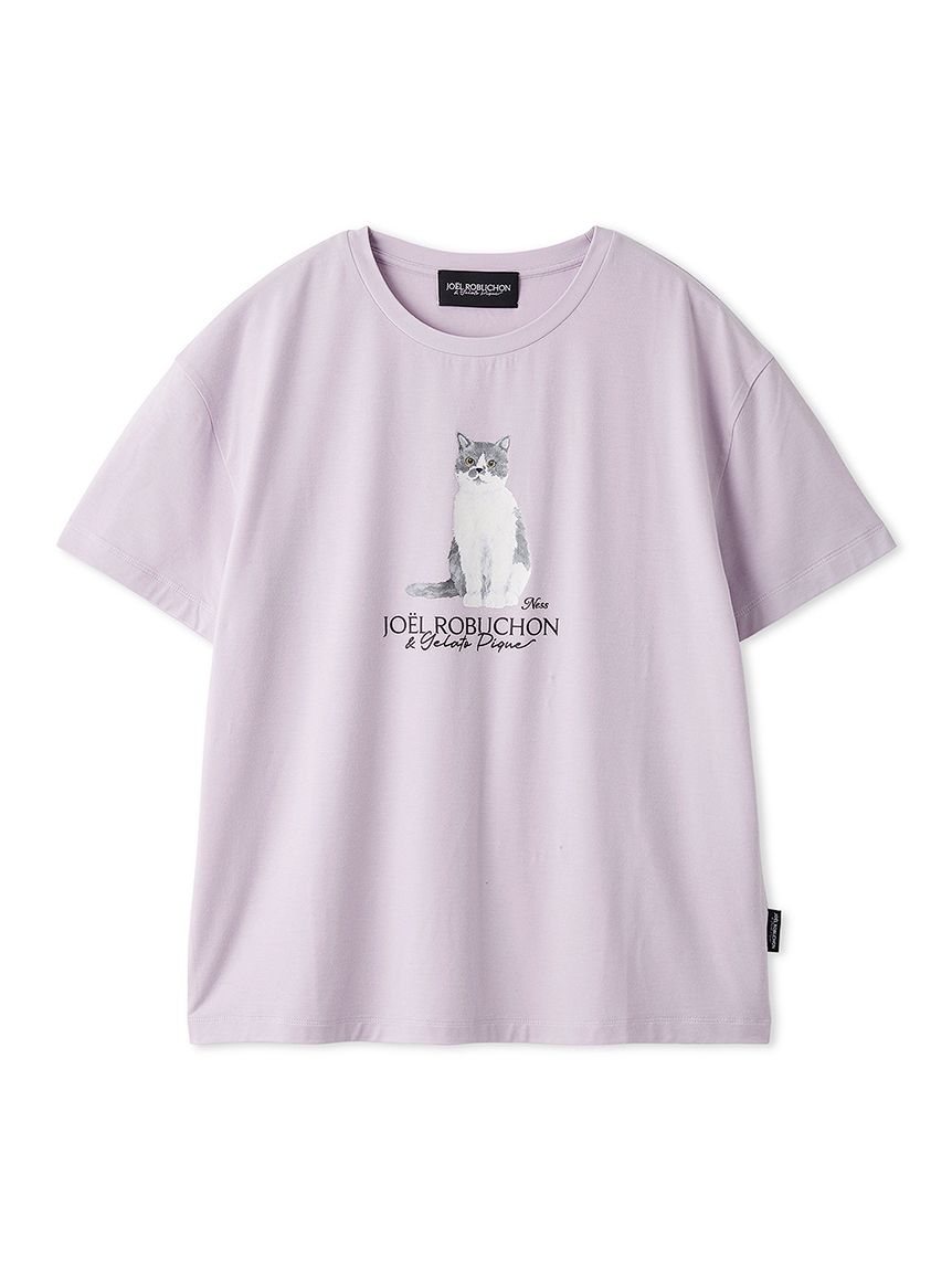 JOEL ROBUCHON】【持続冷感】CATプリントTシャツ(カットソー・Tシャツ