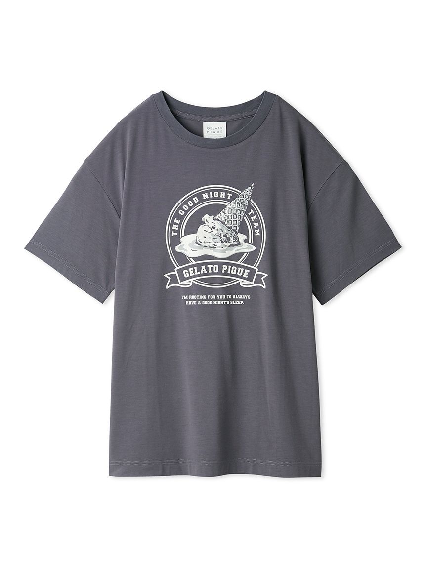 UVカット】エンブレムワンポイントTシャツ(カットソー・Tシャツ
