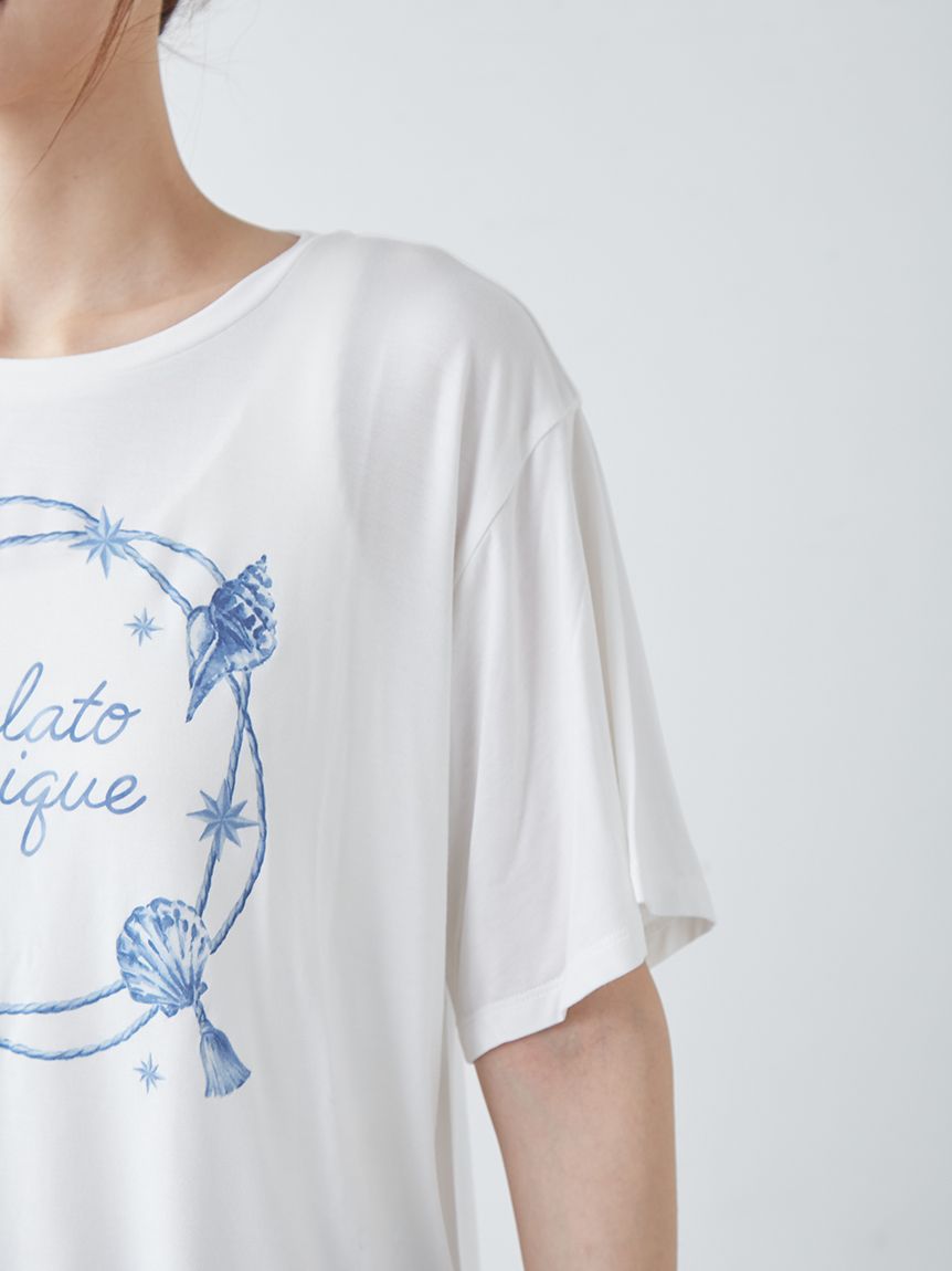 接触冷感】マリンワンポイントTシャツ(カットソー・Tシャツ)｜ルーム
