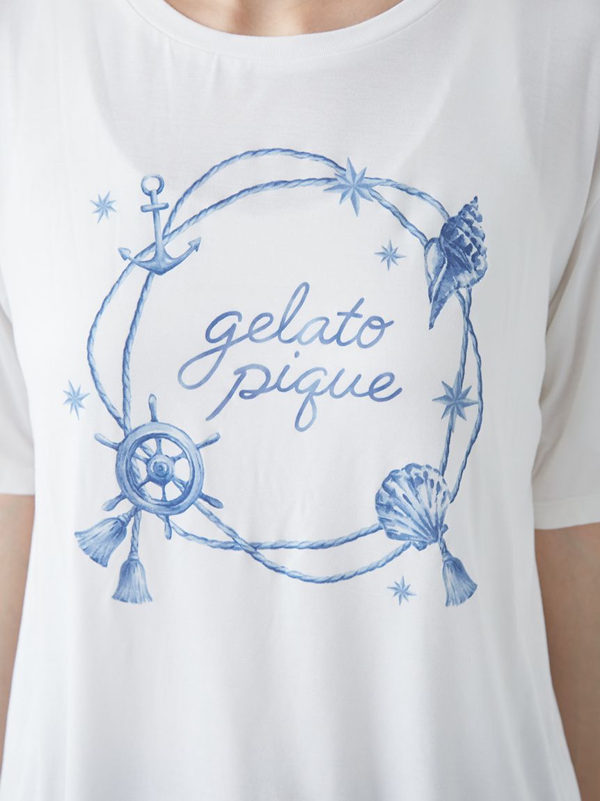 接触冷感】マリンワンポイントTシャツ(カットソー・Tシャツ)｜ルーム