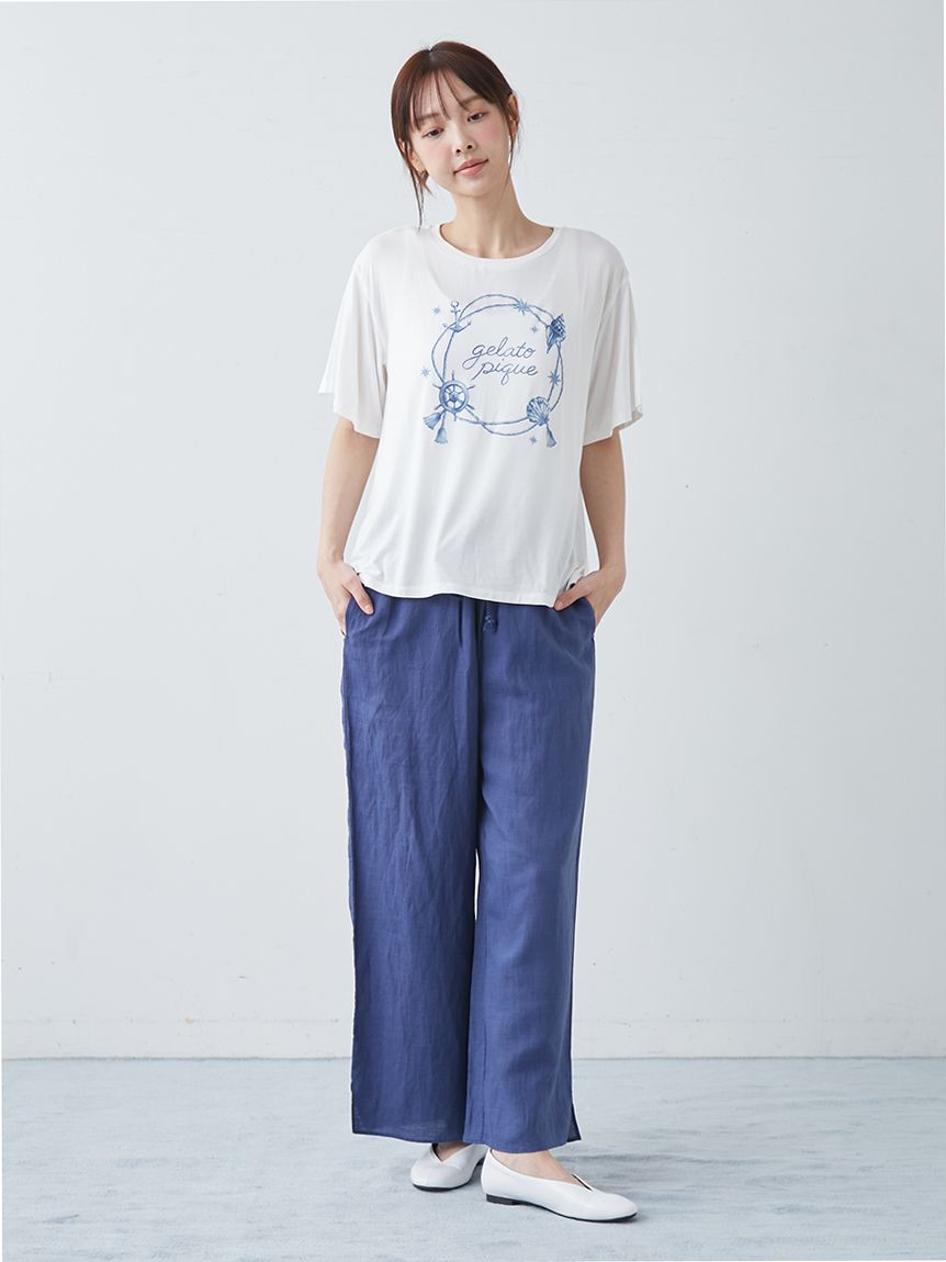 接触冷感】マリンワンポイントTシャツ(カットソー・Tシャツ)｜ルーム