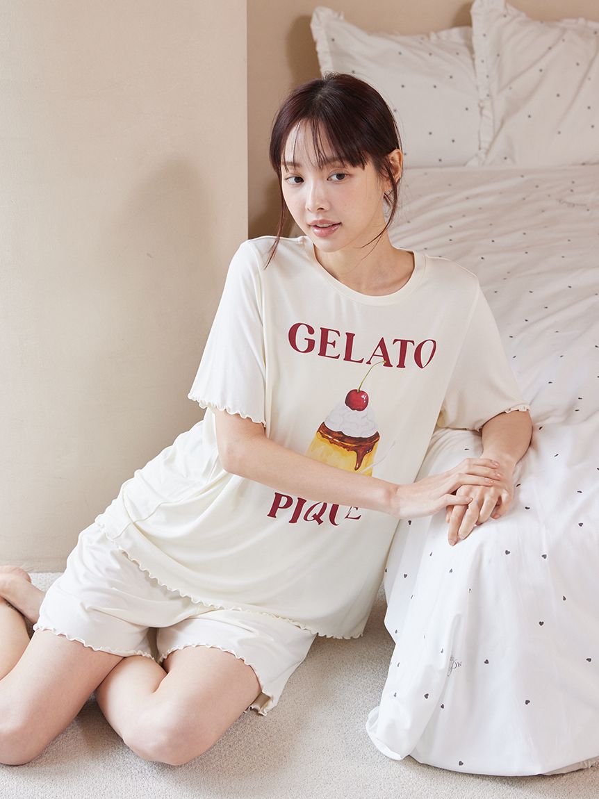 ONLINE限定】【接触冷感】プリンワンポイントTシャツ&ショートパンツ