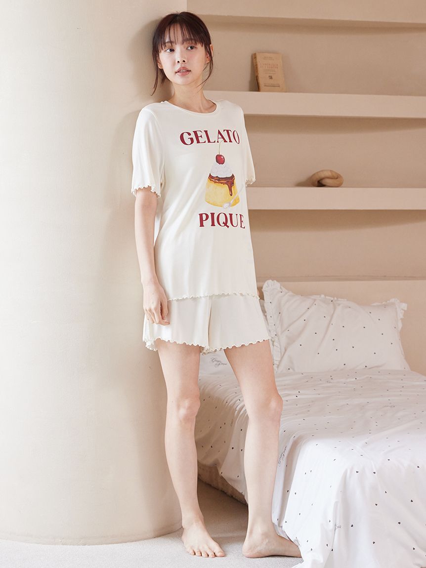 ONLINE限定】【接触冷感】プリンワンポイントTシャツ&ショートパンツ