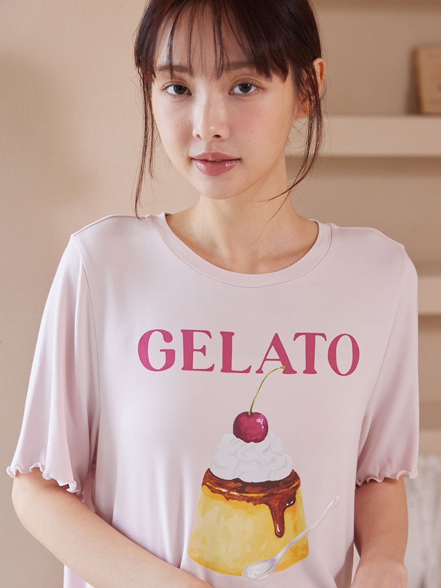 ONLINE限定】【接触冷感】プリンワンポイントTシャツ&ロングパンツ