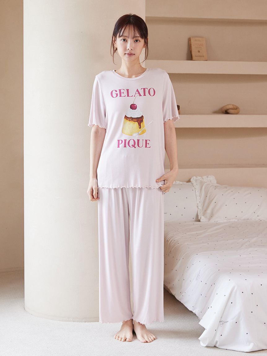 ONLINE限定】【接触冷感】プリンワンポイントTシャツ&ロングパンツ