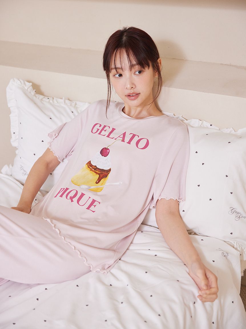 ONLINE限定】【接触冷感】プリンワンポイントTシャツ&ロングパンツ
