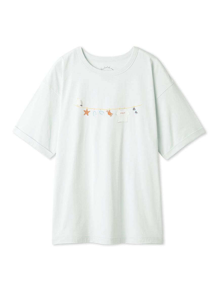 抗菌防臭】サマーランドリーワンポイントBIGTシャツ(カットソー・T
