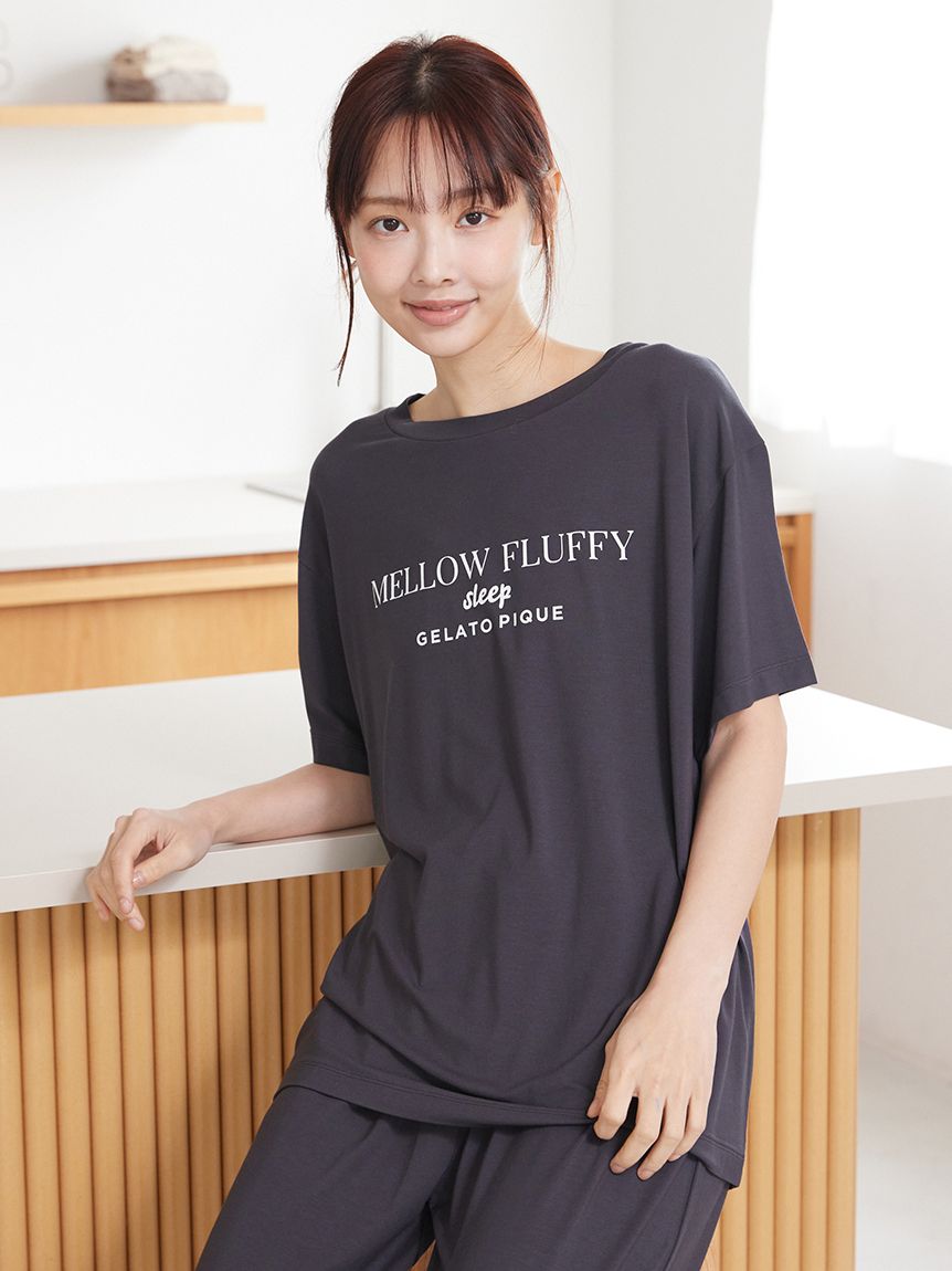 接触冷感】COOLレーヨンロゴTシャツ(カットソー・Tシャツ)｜ルーム
