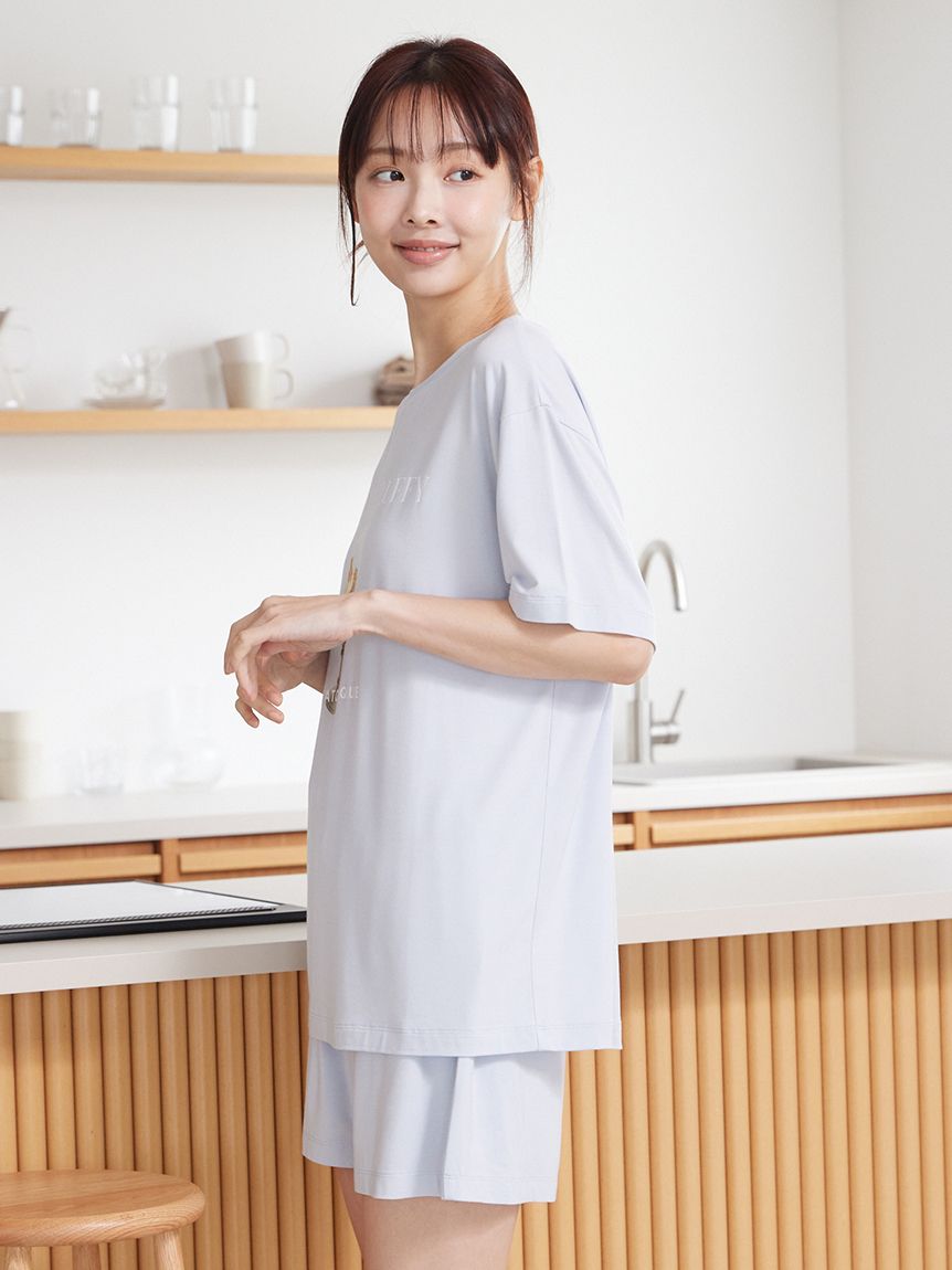 接触冷感】COOLレーヨンデザートロゴTシャツ(カットソー・Tシャツ