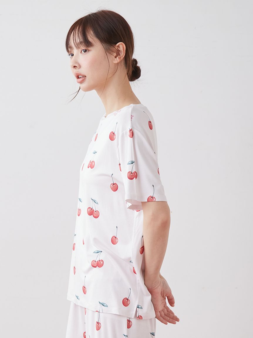 接触冷感】フルーツ3柄Tシャツ(カットソー・Tシャツ)｜ルームウェア