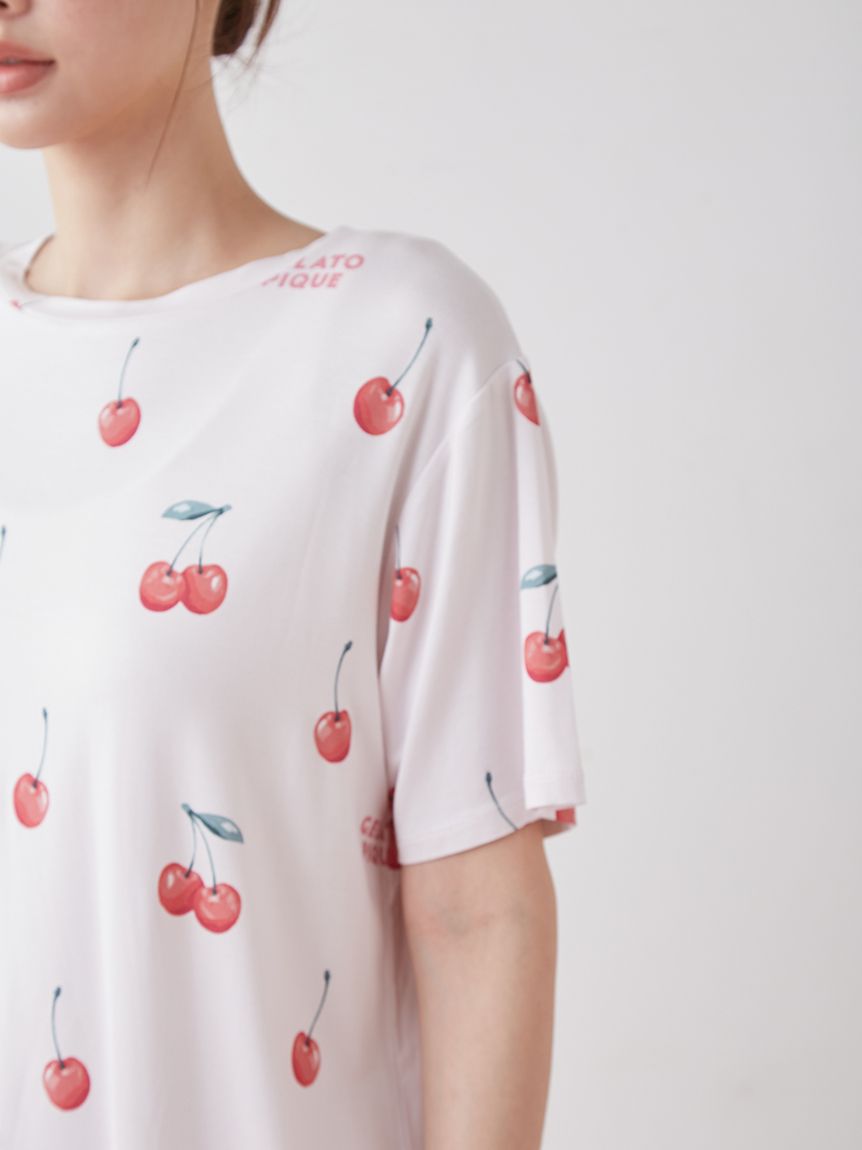 接触冷感】フルーツ3柄Tシャツ(カットソー・Tシャツ)｜ルームウェア