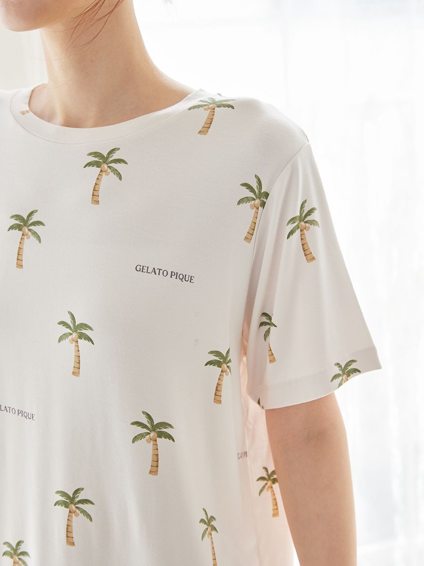 接触冷感】サマーモチーフ4柄Tシャツ&ショートパンツセット(ショート