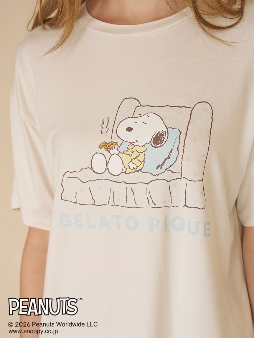 PEANUTS】【接触冷感】ワンポイントTシャツ(カットソー・Tシャツ