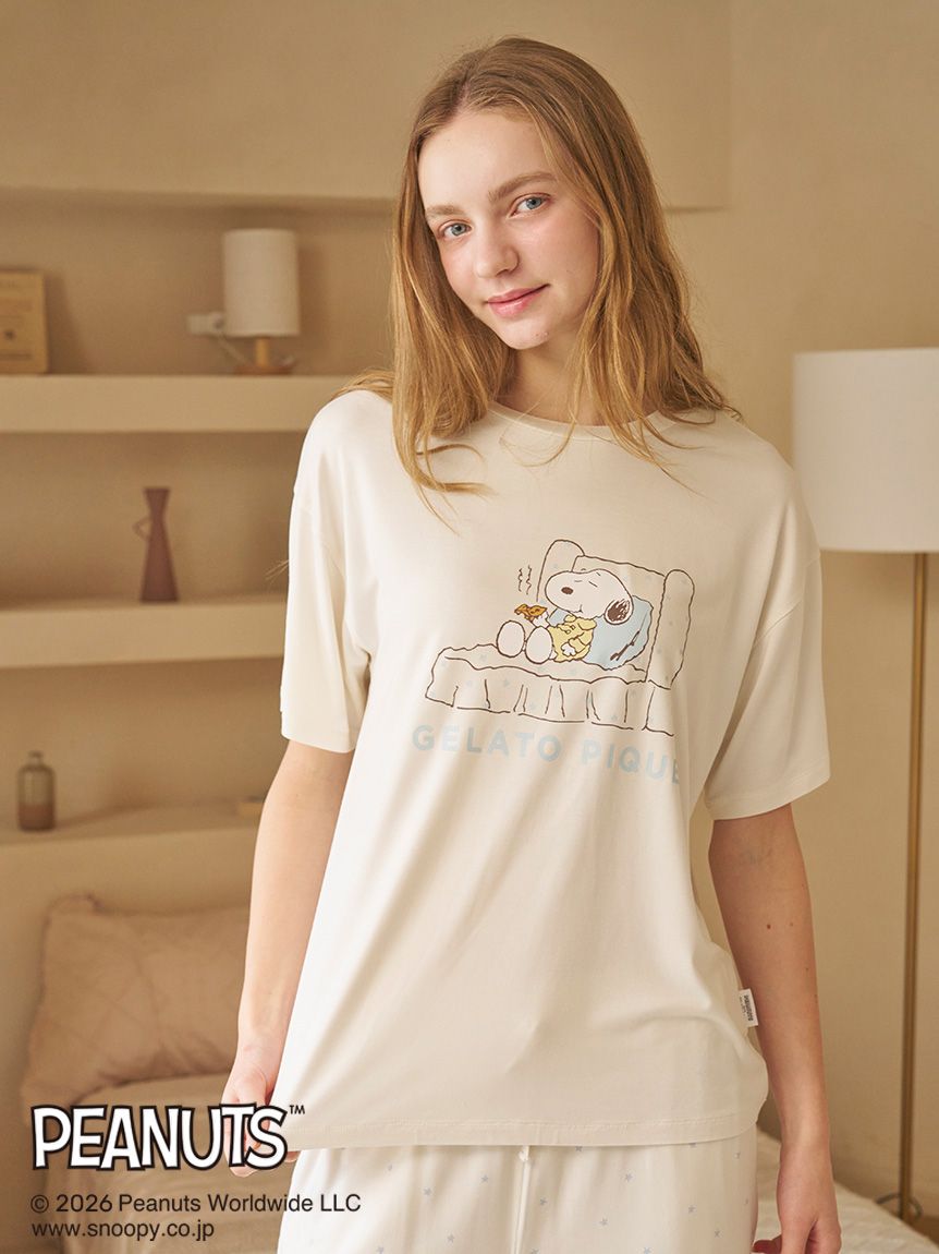 PEANUTS】【接触冷感】ワンポイントTシャツ(カットソー・Tシャツ
