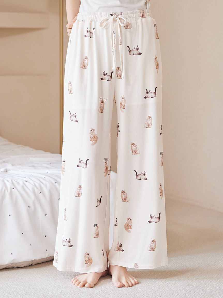 ONLINE限定】【接触冷感】ファッションCATS&DOGS ワンポイントTシャツ