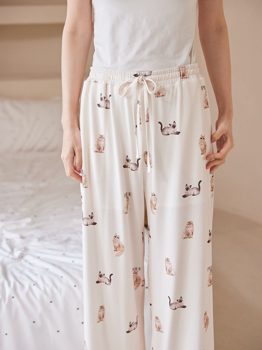 ONLINE限定】【接触冷感】ファッションCATS&DOGS ワンポイントTシャツ