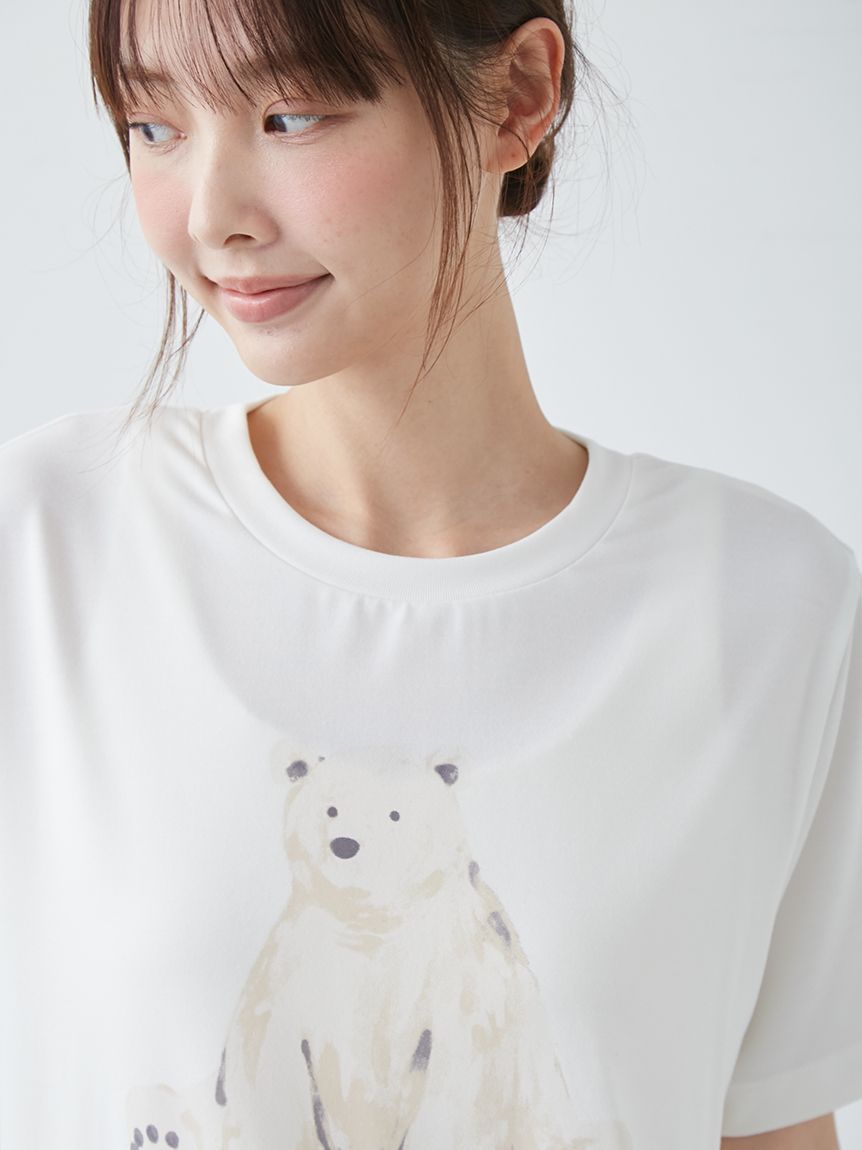 ONLINE限定】【接触冷感】シーアニマル柄ワンポイントTシャツ&ショート