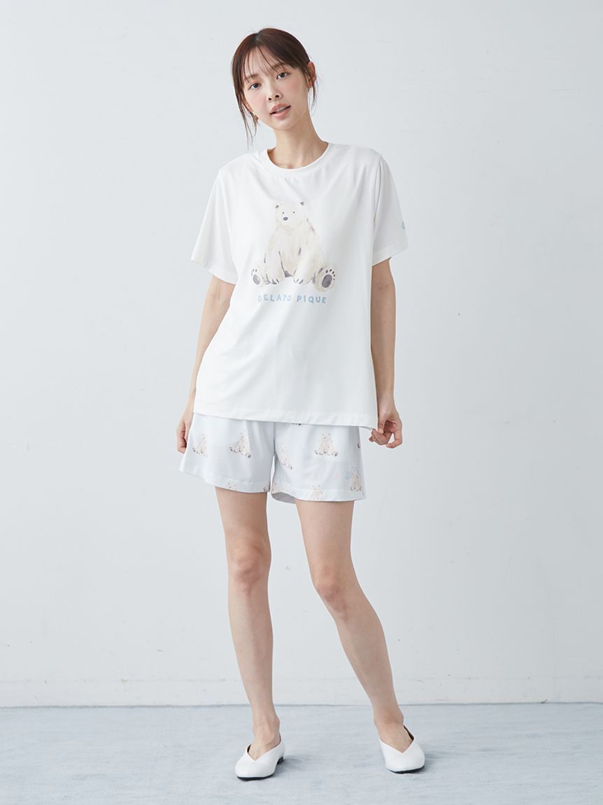 ONLINE限定】【接触冷感】シーアニマル柄ワンポイントTシャツ&ショート