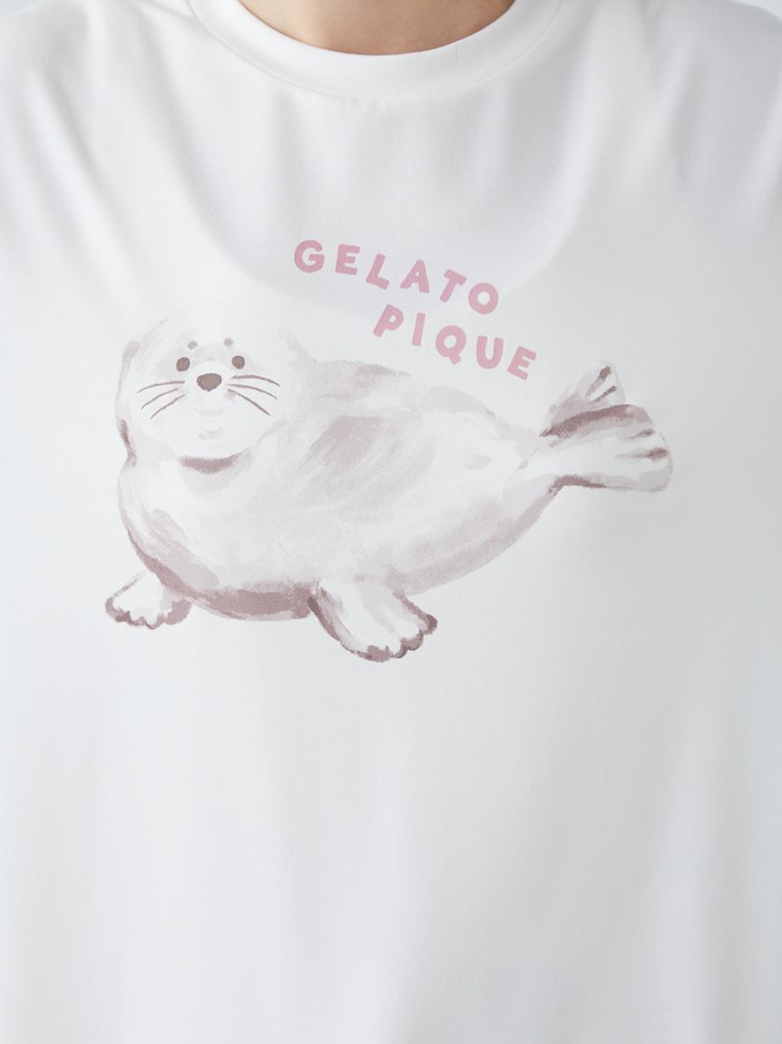 ONLINE限定】【接触冷感】シーアニマル柄ワンポイントTシャツ&ロング