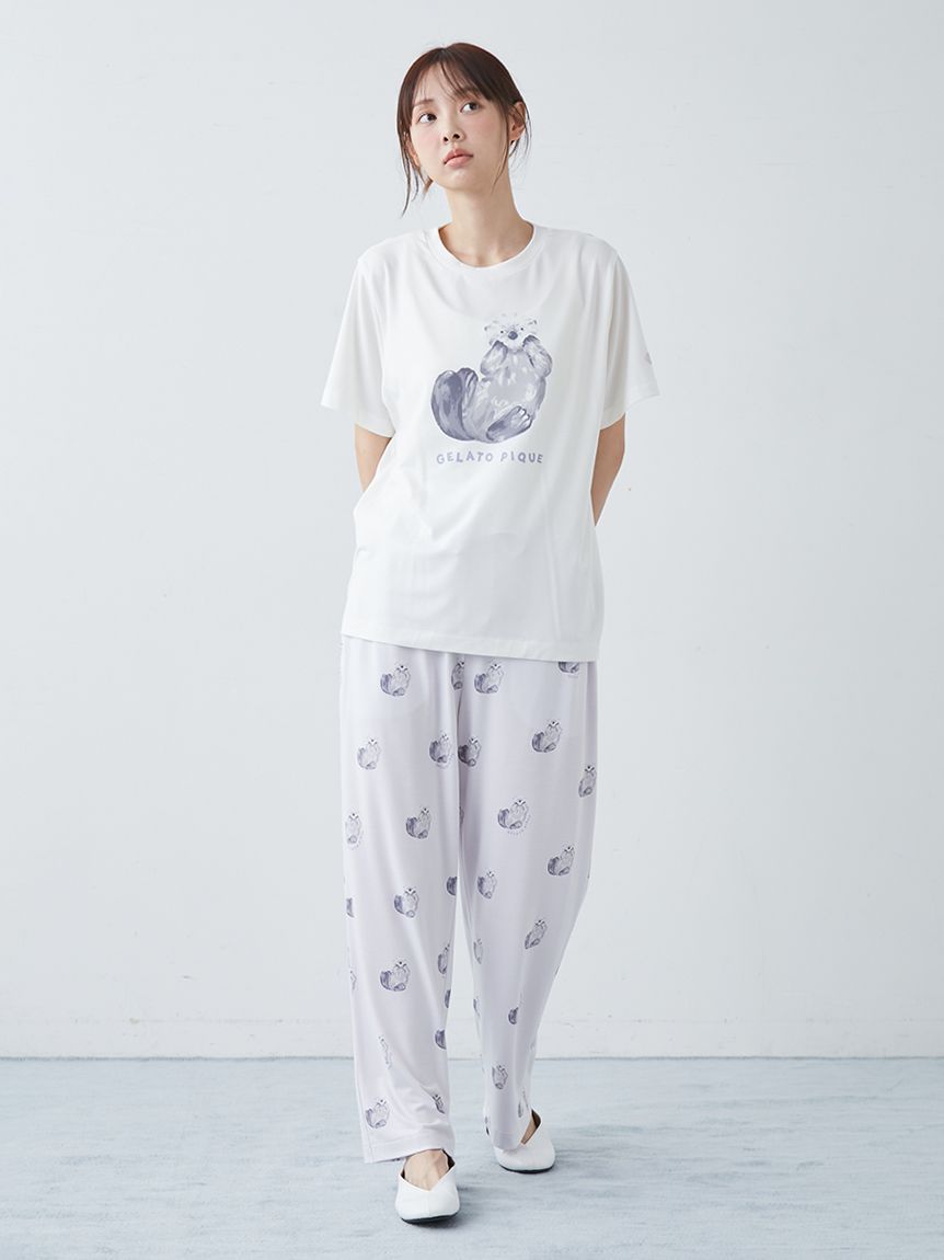 ONLINE限定】【接触冷感】シーアニマル柄ワンポイントTシャツ&ロング