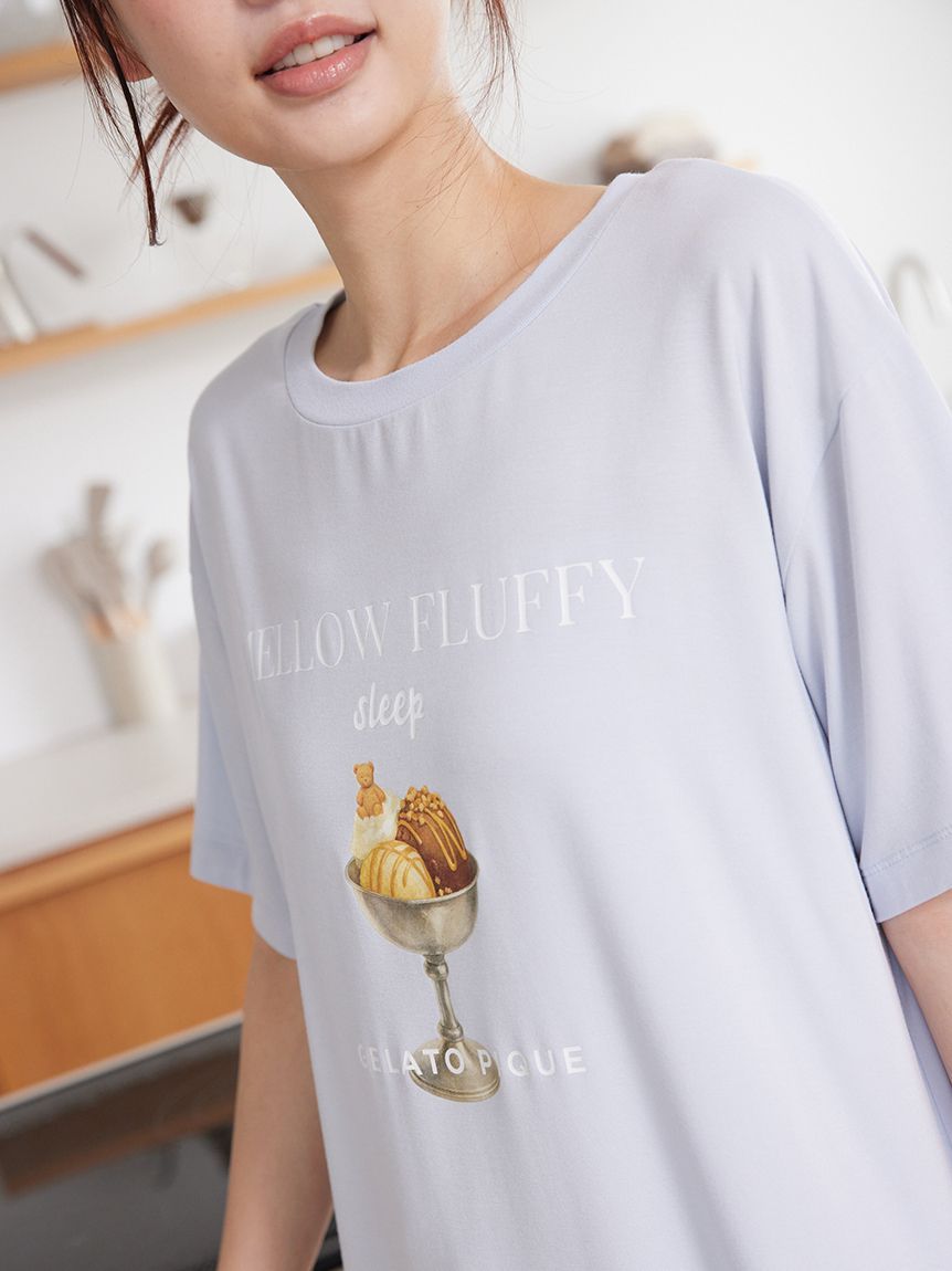 ジェラートピケ　COOLレーヨンデザートロゴTシャツ&ショートパンツ ラッピング済み】【接触冷感】COOLレーヨンデザートロゴTシャツ