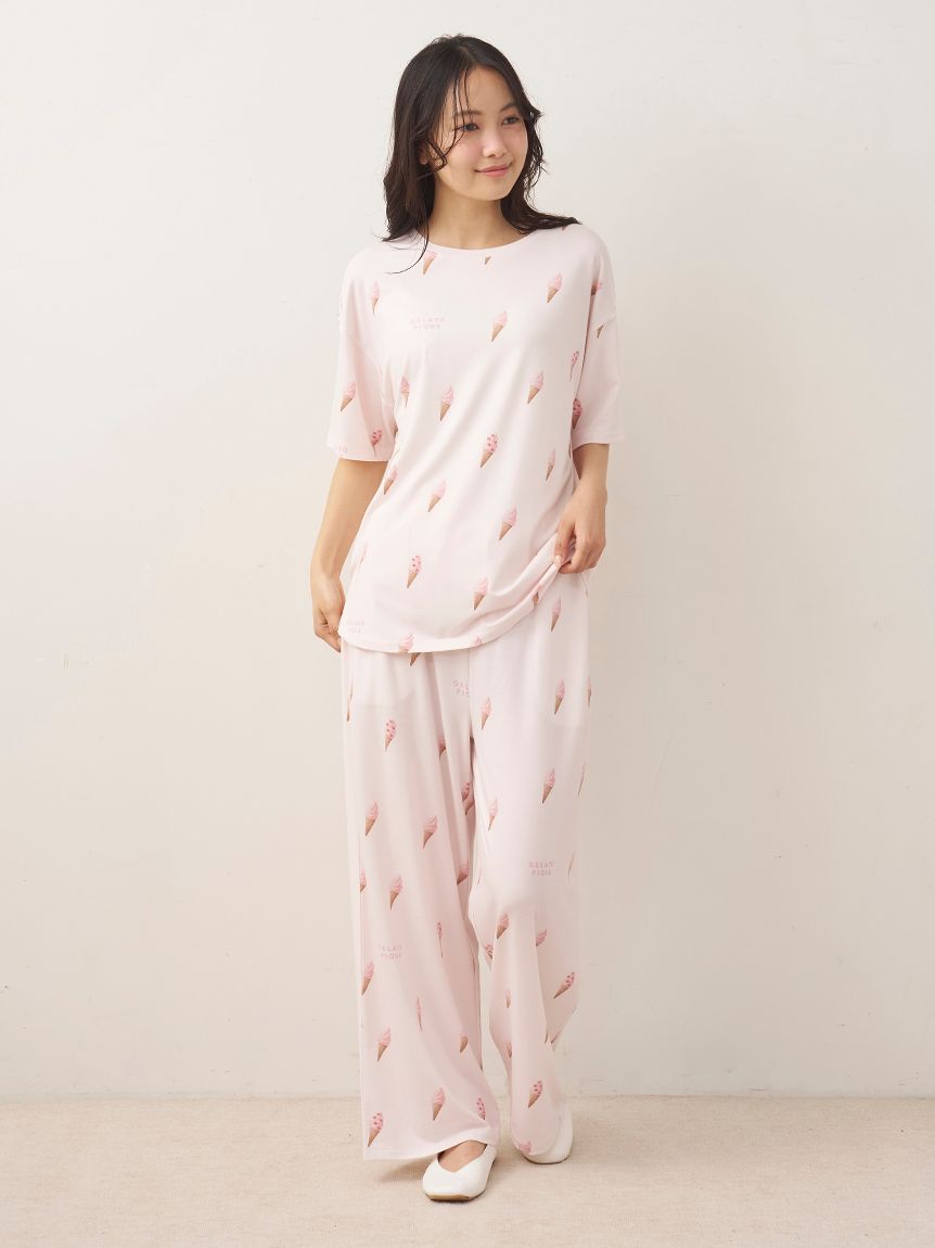 ソフトクリーム柄Tシャツ(カットソー・Tシャツ)｜ルームウェア