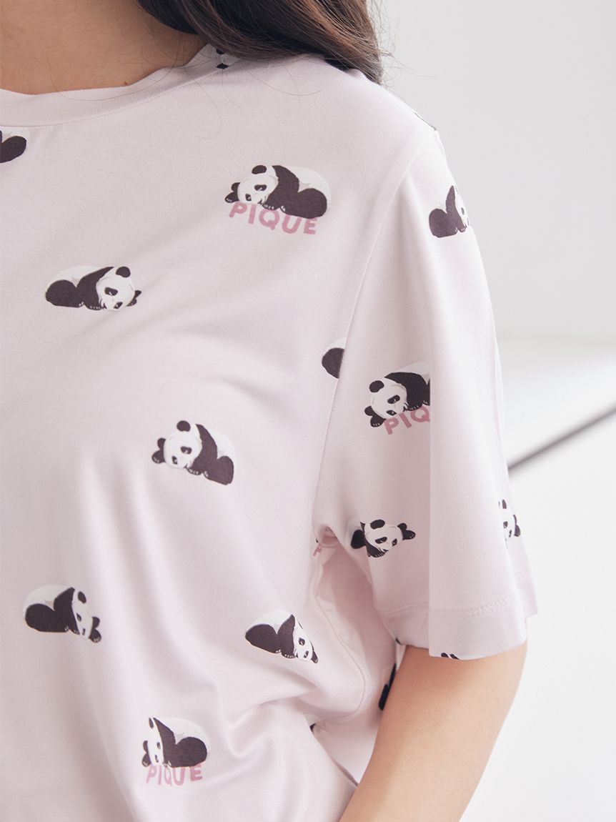 オフィシャルサイト・MASHSTORE限定】【接触冷感】Sleepingパンダ柄T