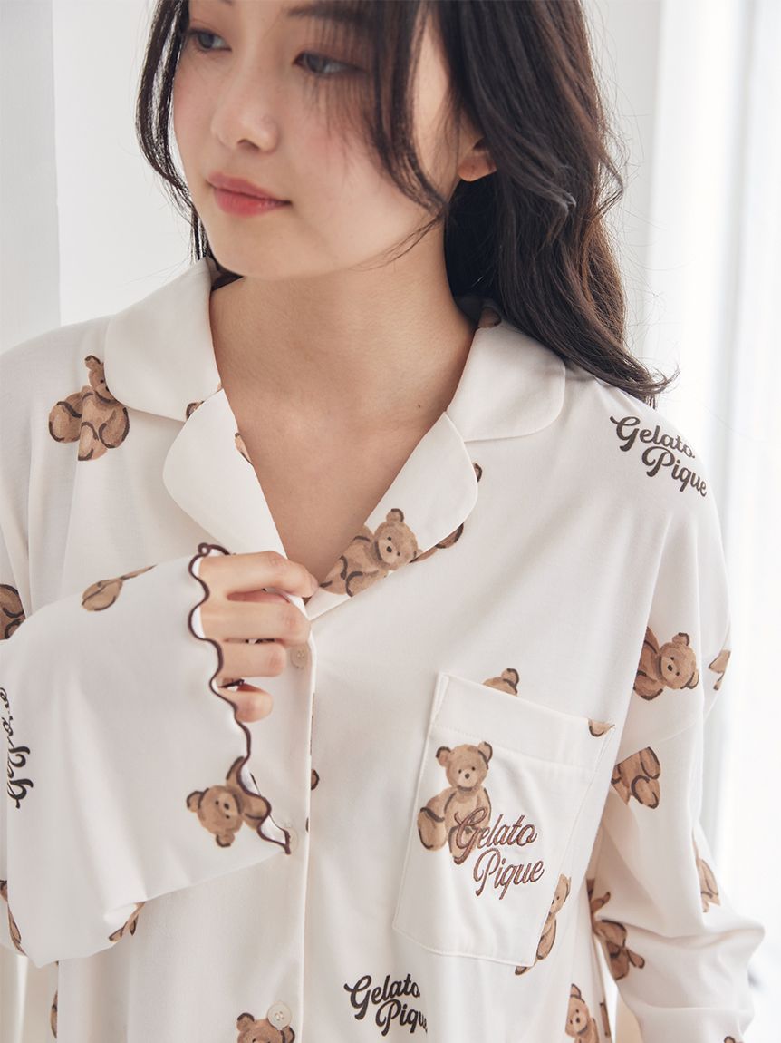 ベア柄シャツ(シャツ)｜ルームウェア・パジャマ通販のgelatopique