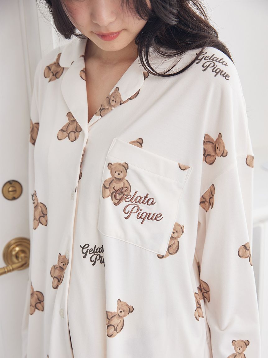ベア柄シャツ(シャツ)｜ルームウェア・パジャマ通販のgelatopique