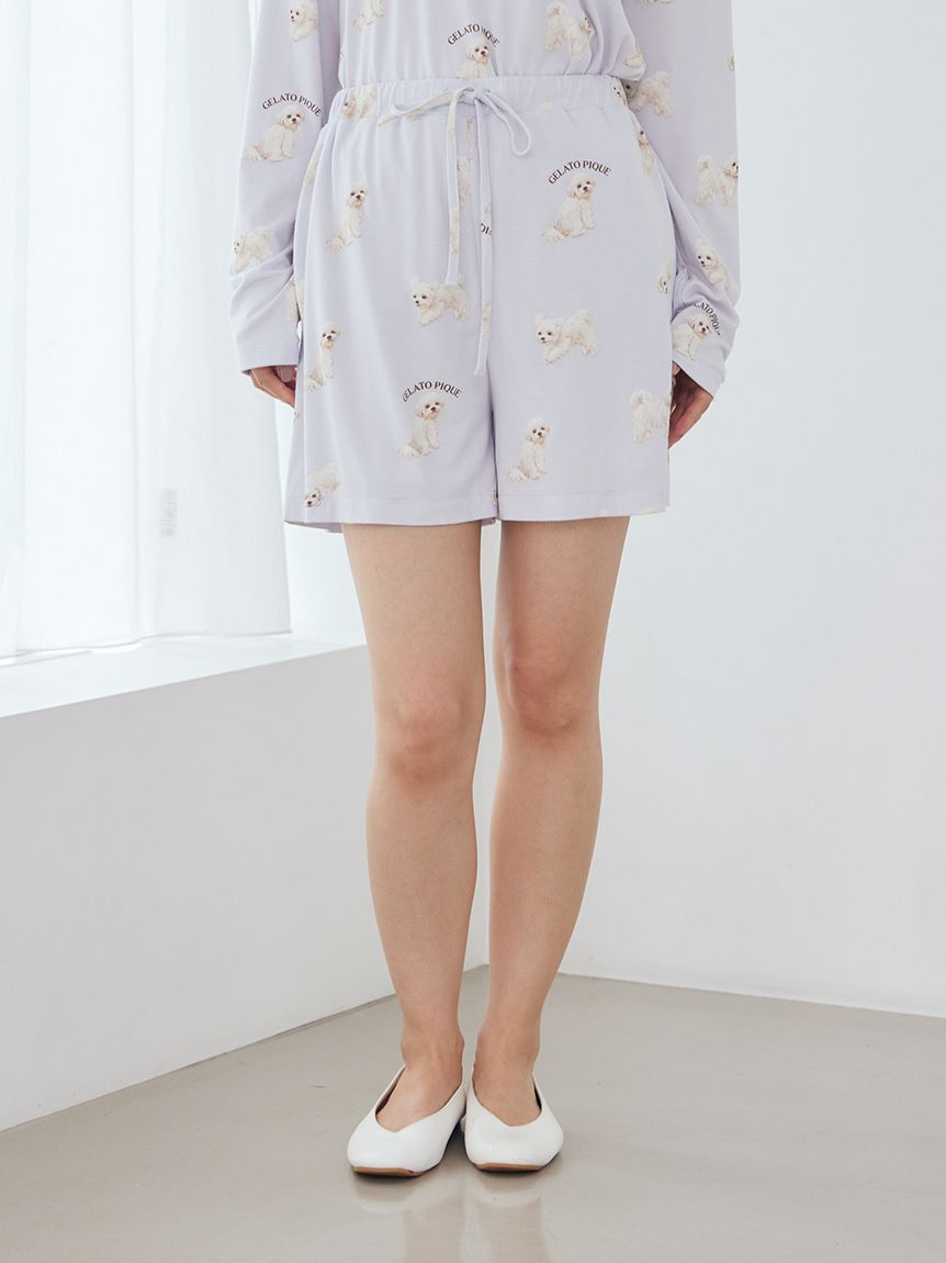 ONLINE限定】【接触冷感】【UVカット】お散歩ドッグワンポイントT