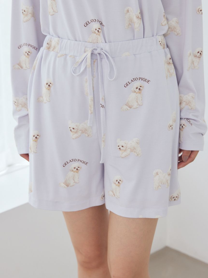 ONLINE限定】【接触冷感】【UVカット】お散歩ドッグワンポイントT