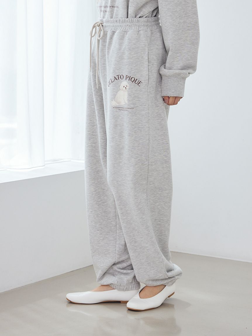 ONLINE限定】【UVカット】お散歩ドッグワンポイント裏毛プルオーバー