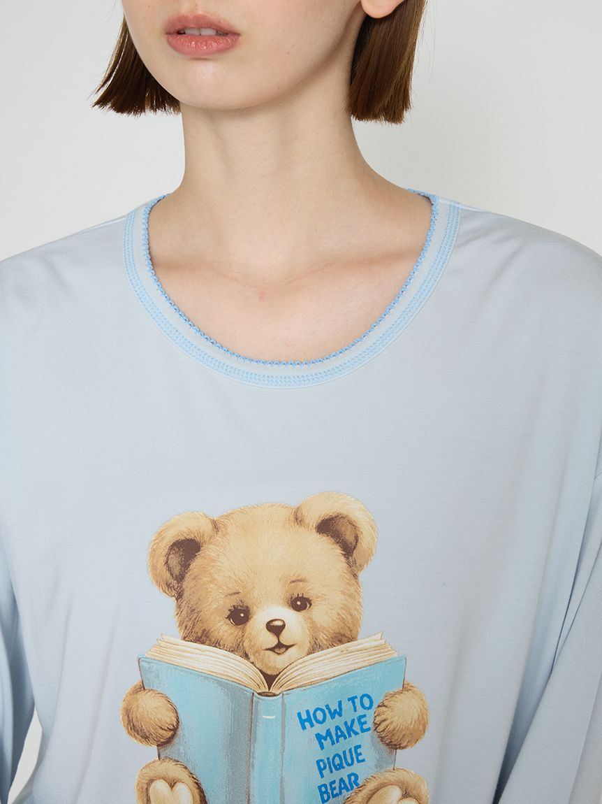 FURFUR】ベアプリント長袖Tシャツ(カットソー・Tシャツ)｜ルームウェア