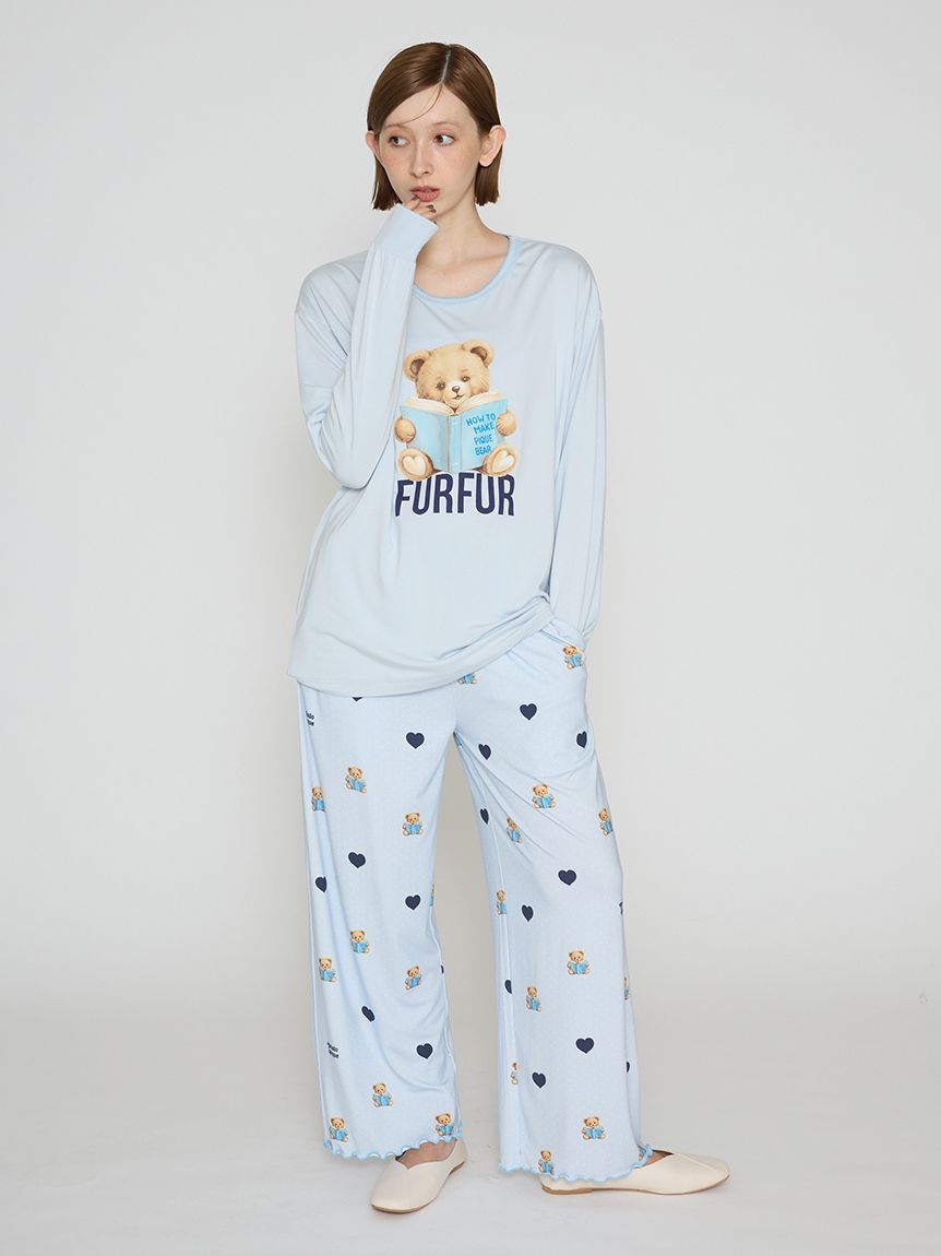 FURFUR×gelato pique】ベアプリントロングスリーブTシャツ(カットソー