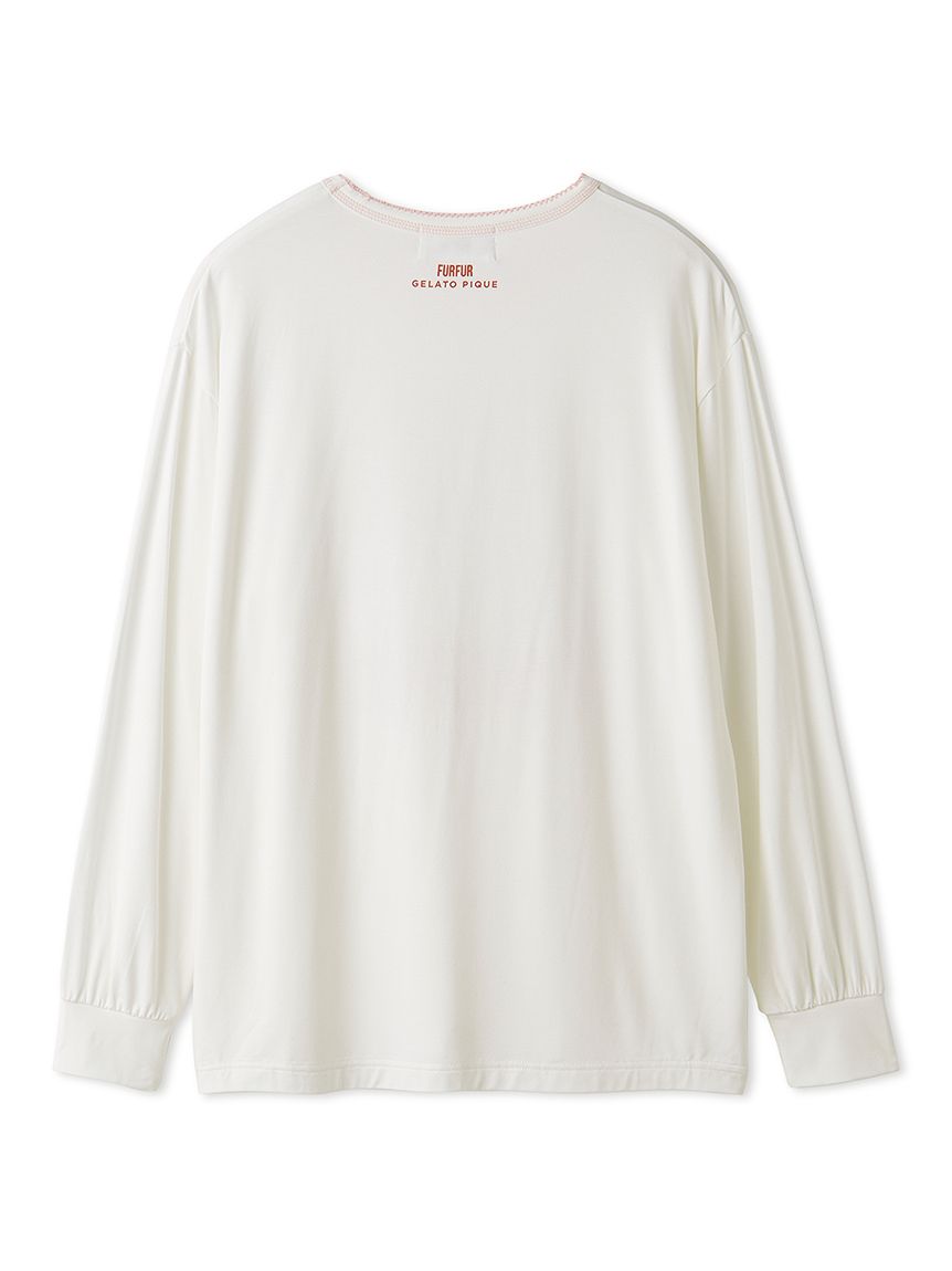 FURFUR】ベアプリント長袖Tシャツ(カットソー・Tシャツ)｜ルームウェア