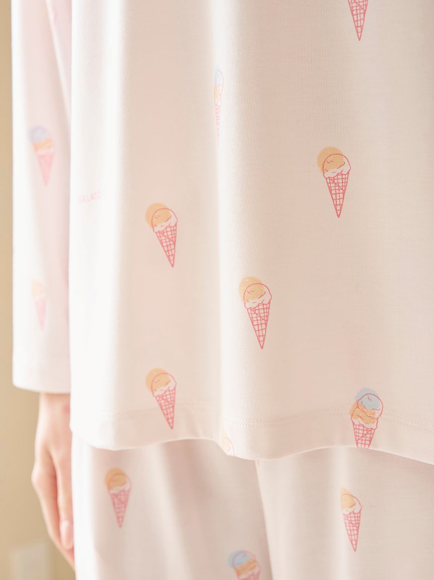 IFMC.】総柄ロンT(カットソー・Tシャツ)｜ルームウェア・パジャマ通販