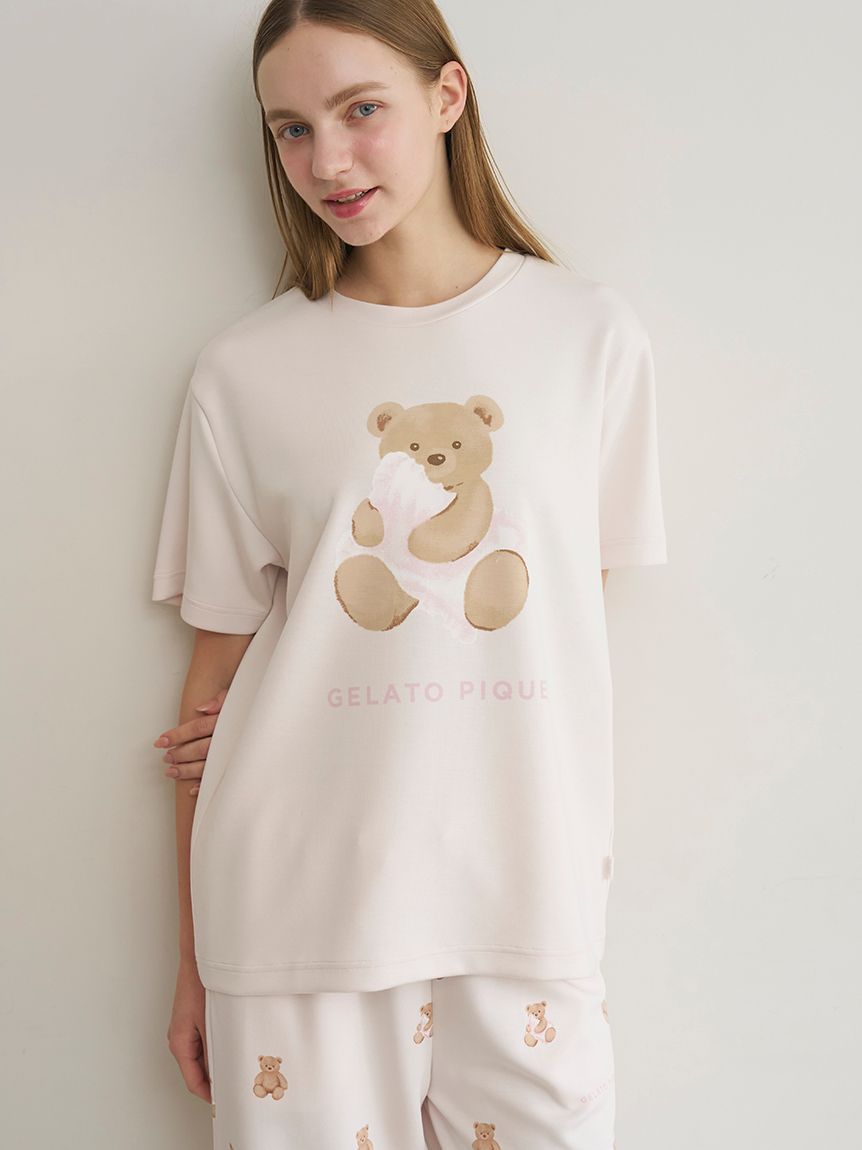 リカバリーウェア】【一般医療機器】ベアワンポイントTシャツ&ベア柄