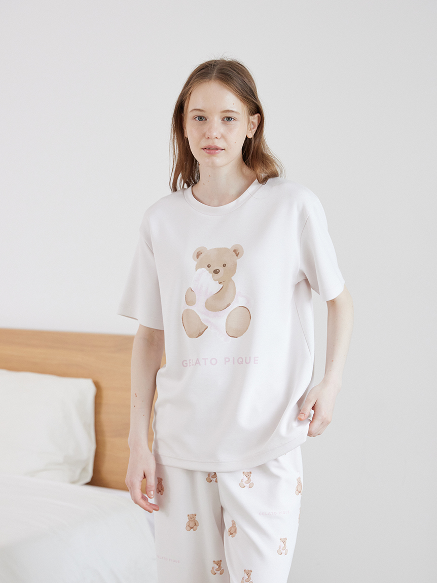 リカバリーウェア】【一般医療機器】ベアワンポイントTシャツ&ベア柄