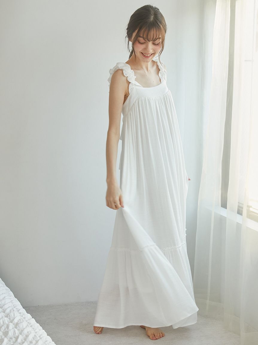 レビュー高評価の商品！ SPRING】フリルワンピース(ワンピース)｜ルームウェア・パジャマ トップス