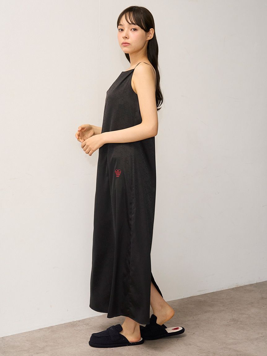 JOEL ROBUCHON】サテンジャガードカップインキャミワンピース