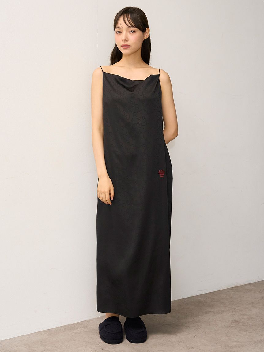 JOEL ROBUCHON】サテンジャガードカップインキャミワンピース