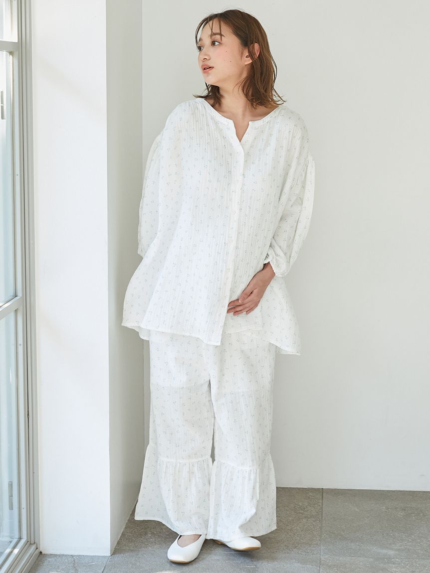 販路限定】マタニティガーゼロングパンツ(マタニティウェア