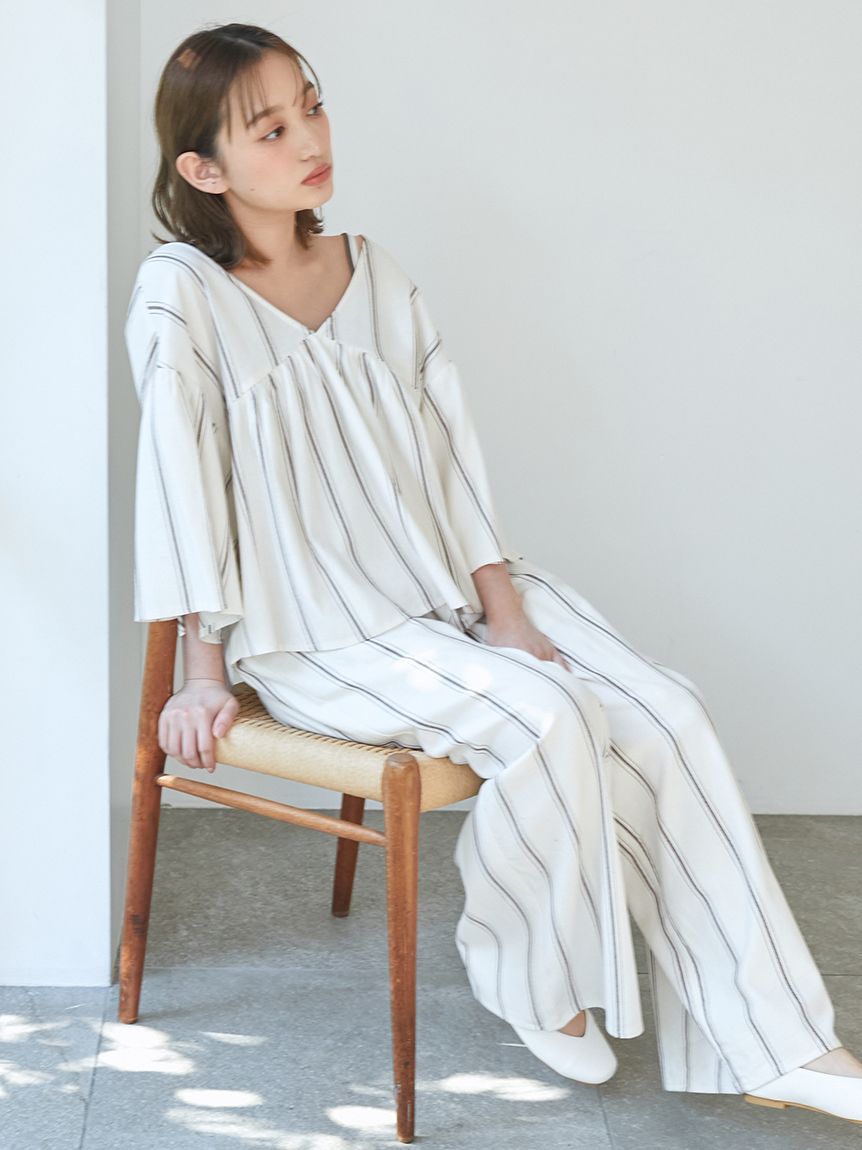 ガーゼライクロングパンツ(ロングパンツ)｜ルームウェア