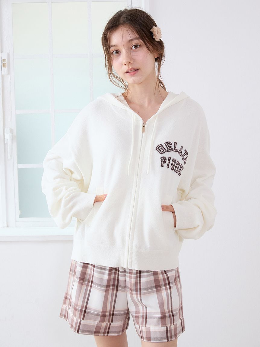 ルームウェア・パジャマ gelato pique Check pattern short pants PWNP245129 セール】チェックジャガードショートパンツ（ルームウェア