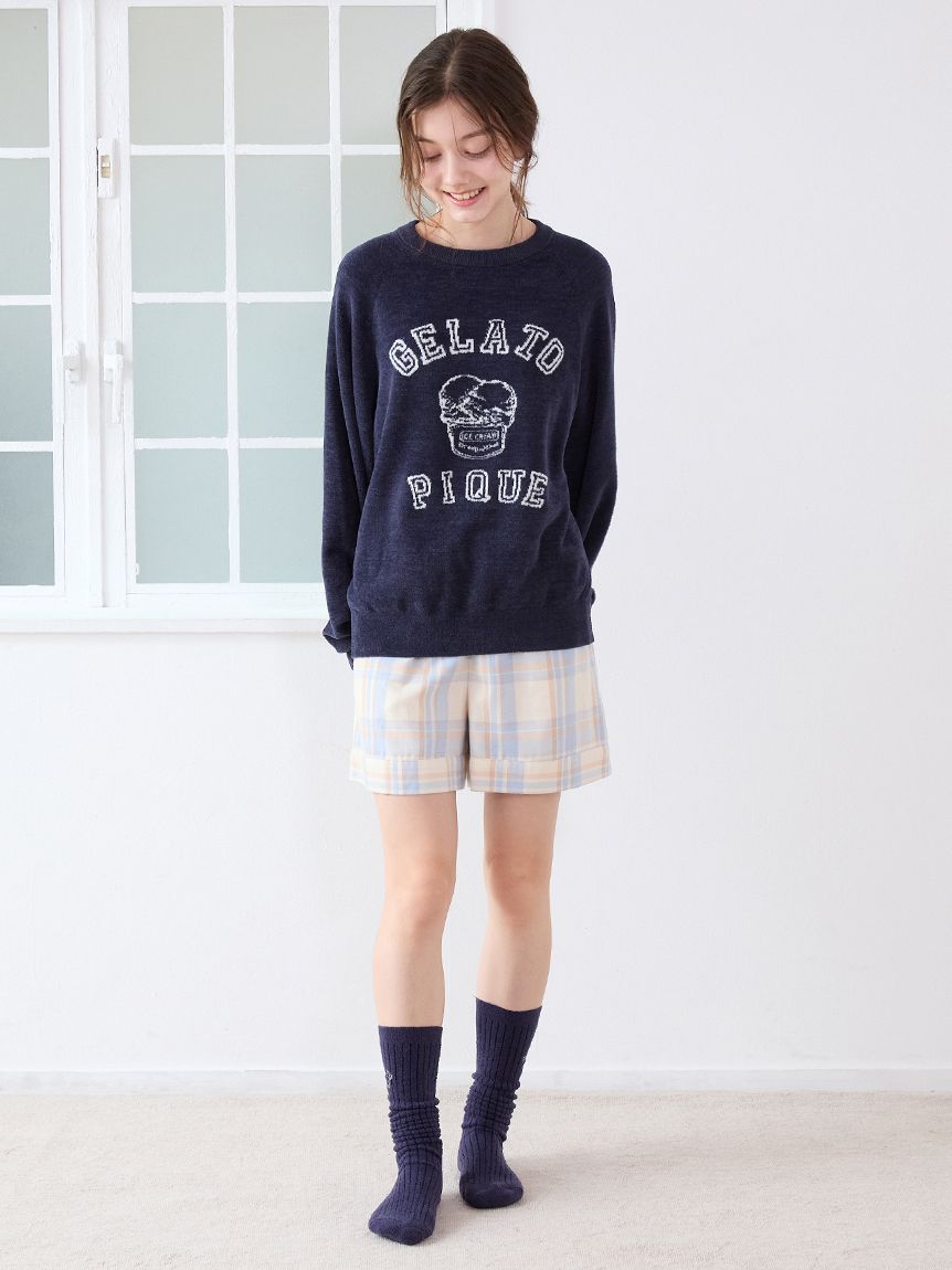 ルタオチェック柄ショートパンツ セール】マルチチェック柄 ショートパンツ（その他パンツ）｜ZI