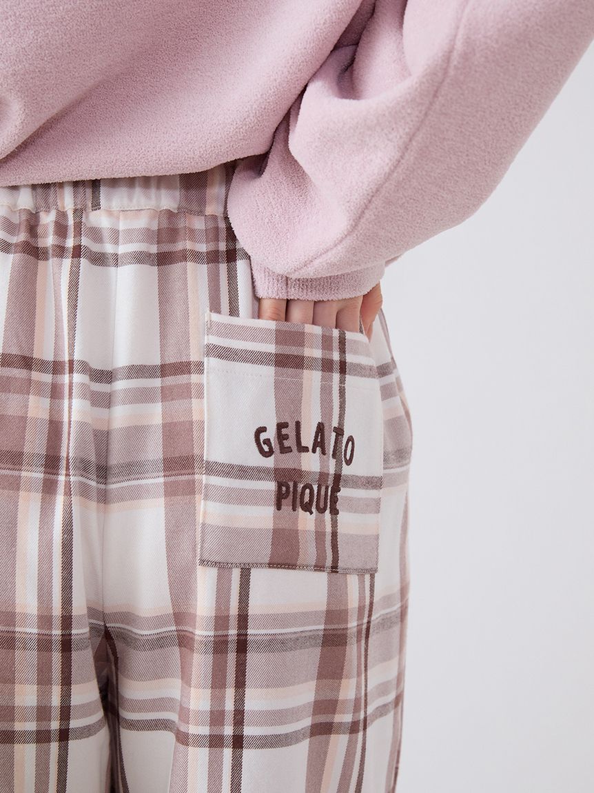 レア♡新品未開封♡ジェラートピケ チェックロングパンツ レッド トレンドチェック柄ロングパンツ（ロングパンツ）｜gelato pique