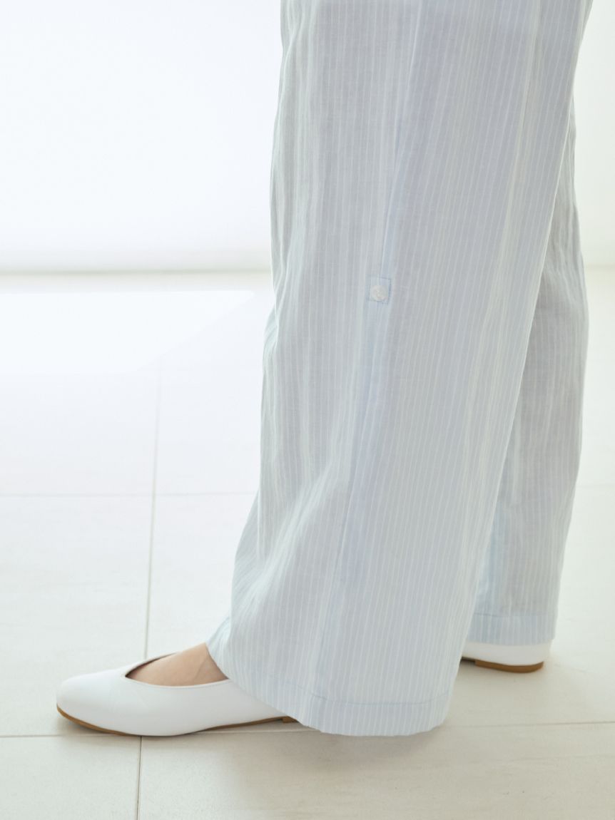 ガーゼストライプロングパンツ(ロングパンツ)｜ルームウェア・パジャマ