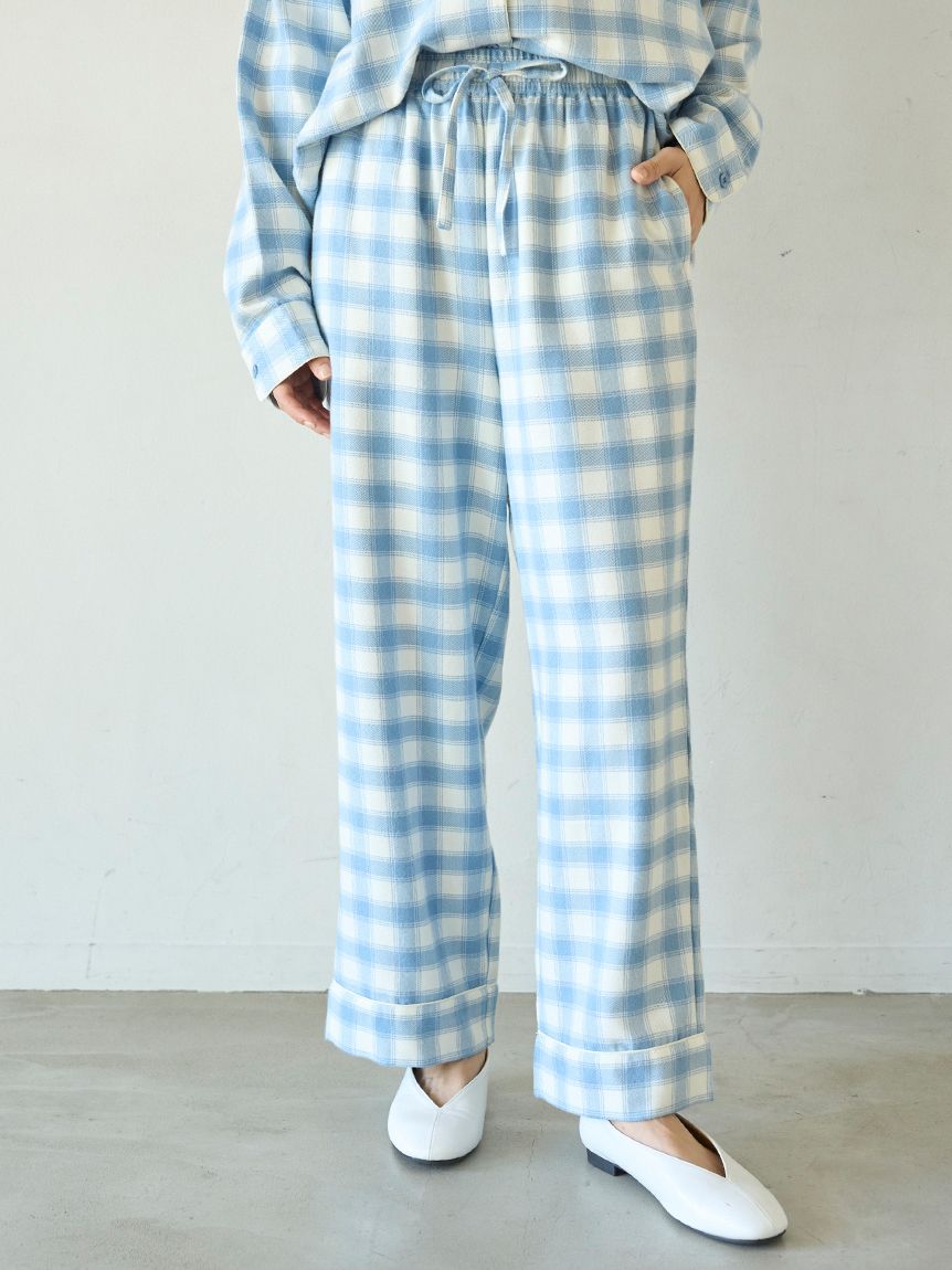 プレッピーネルチェックロングパンツ(ロングパンツ)｜ルームウェア