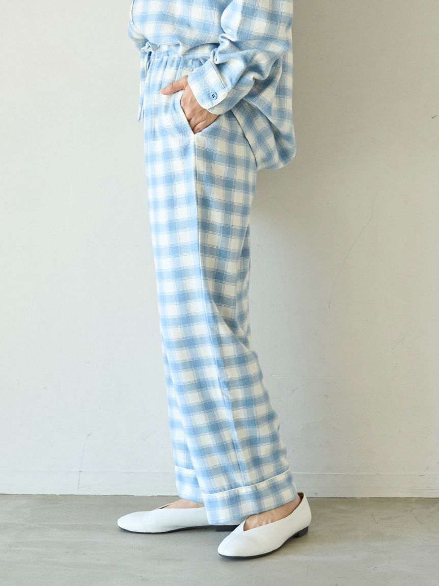 プレッピーネルチェックロングパンツ(ロングパンツ)｜ルームウェア